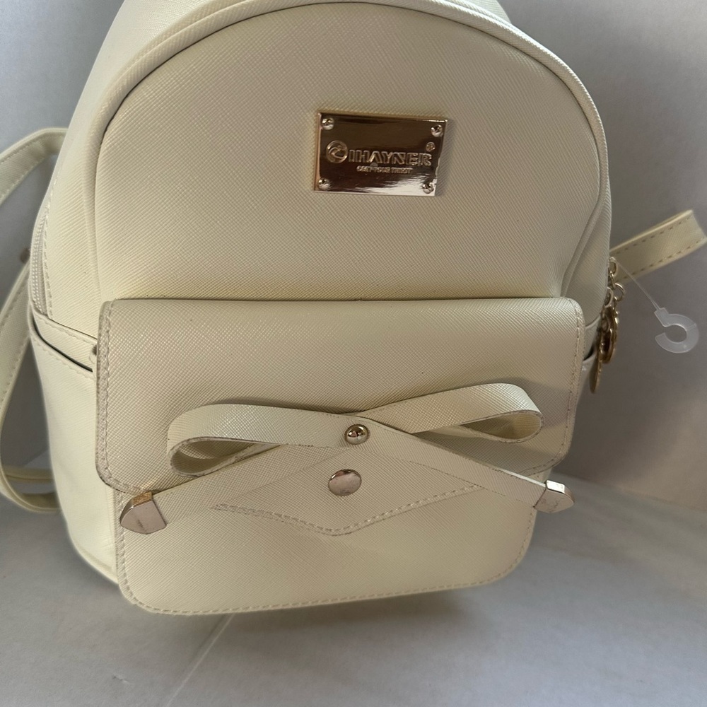 TIHAYNER - Cute leather backpack with bow for girls, mini backpack bag for women